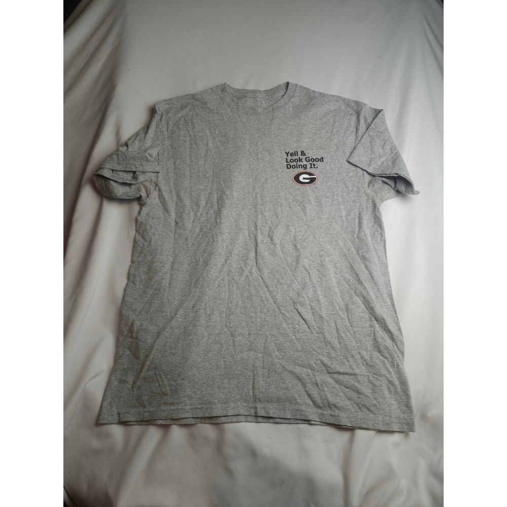 Georgia Bulldogs Yell & Look Good Doing It Gray Graphic T-Shirt Mens Large